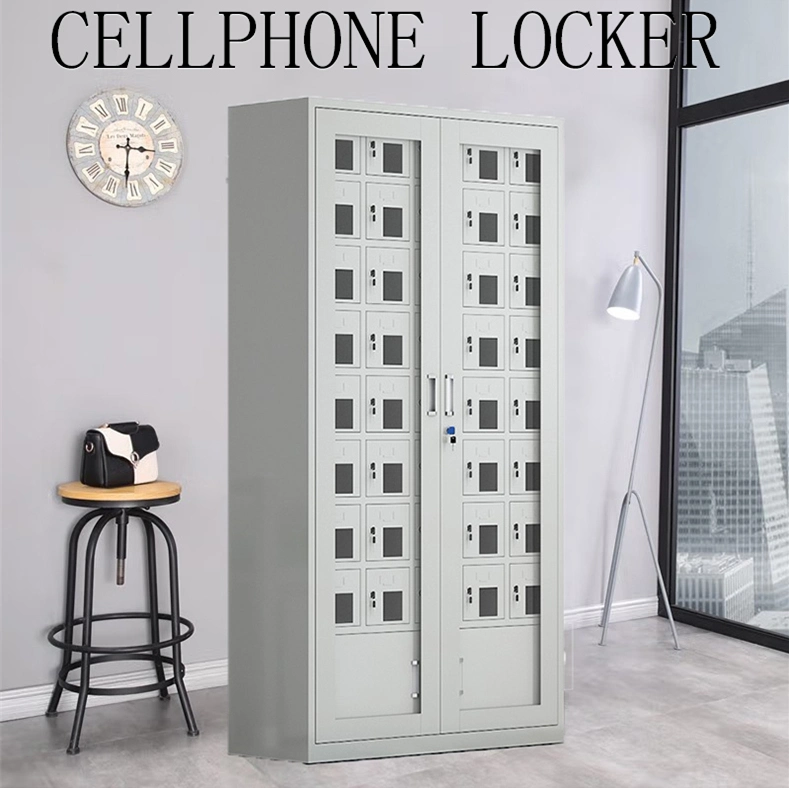 Accept Customized Acrylic Door USB Charging Cabinet with Lock 12/15/18/24/30 Doors Cell Phone Locker
