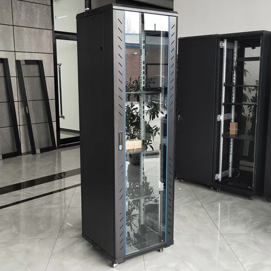 Высококачественная 19-дюймовая серверная стойка для центров обработки данных OEM шириной 600 мм, напольный сетевой шкаф высотой 42U